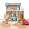 Modern Wooden Dollhouse for Kids; Birthday Presents for Toddler 3+