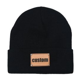 Knitted Baby Brimless Cap (Option: Black-M)