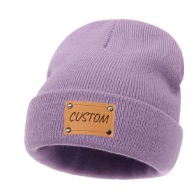 Knitted Baby Brimless Cap (Option: Purple-M)