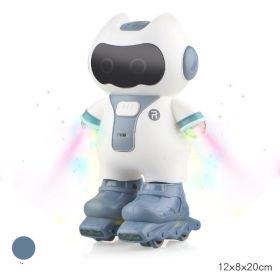 Electric Dancing Robot Multifunctional Smart Toys With Lights And Music (Option: 9Blue)