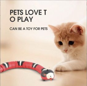 Remote Control Electric Toys Intelligent Induction Obstacle Avoidance Silver Ring Snake (Option: red large size)