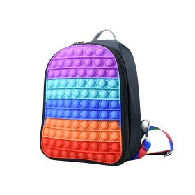 Silicone Super Lightweight Backpack For Children (Option: Color and black)