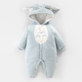 Warm Jumpsuit Newborn Cotton Crawling Suit (Option: Totoro Blue-80cm)