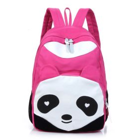 Canvas school bag (Color: Red)