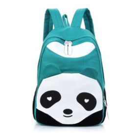 Canvas school bag (Color: Green)