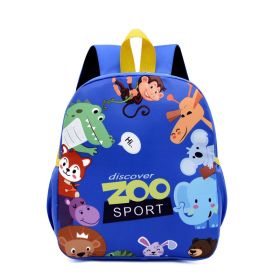 Kindergarten Men's And Women's Burden Reduction Decompression Anti-lost Fashion All-match School Bag Cartoon Student Schoolbag Wholesale (Option: Zoo)
