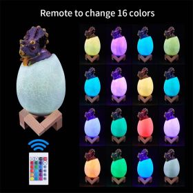 Triceratops Dinosaur Lamp Creative Desktop Small Table Lamp (Option: 16-color)