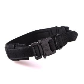 Nylon Outdoor Traction Adjustable large And Medium-Sized Dog Pen (Option: Black-L)