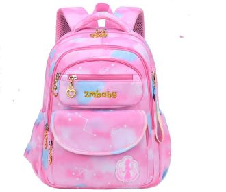 Kamida Primary School Schoolbag Female Sweet And Cute Gradient Backpack 1-3-6 Grade Large Capacity (Option: Pink-large)
