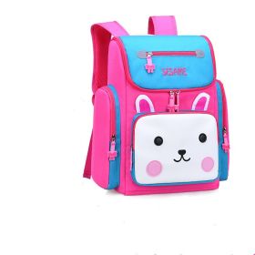 Cartoon Schoolbag Shoulders Lightweight Cute Children Waterproof Bag (Option: Red-Large)