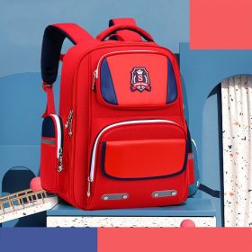 Schoolbags For Primary And Middle School Students, Grade Lightweight, Boys' Backpacks, Children's Schoolbags (Option: Red-Small)