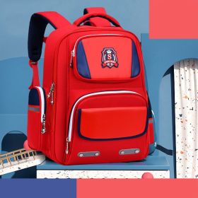 Schoolbags For Primary And Middle School Students, Grade Lightweight, Boys' Backpacks, Children's Schoolbags (Option: Red-Large)
