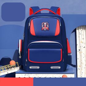 Schoolbags For Primary And Middle School Students, Grade Lightweight, Boys' Backpacks, Children's Schoolbags (Option: Blue-Small)
