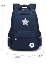 Seven Star Fox Primary School Boys and Girls Children's School Bags Grade Sixteen School Bag Backpack Custom Printed Logo (Option: Blue-Small)