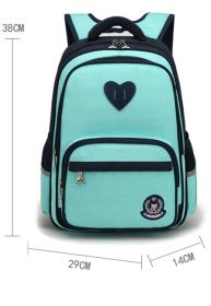 Seven Star Fox Primary School Boys and Girls Children's School Bags Grade Sixteen School Bag Backpack Custom Printed Logo (Option: Green-Small)