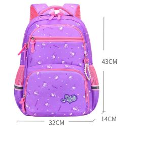 Fashion Cartoon Cute Princess Style Children Backpack (Option: Purple-S)