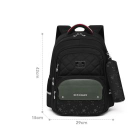 Sunshine 8 o'clock elementary school bag (Color: Black)