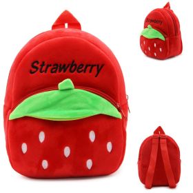 Plush toy schoolbag (Option: Red strawberry)