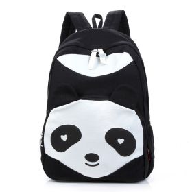 Canvas school bag (Color: Black)