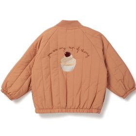 Boys' Cotton Jacket Baby Plush (Option: Orange-110cm)