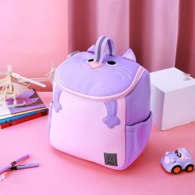 Breathable and waterproof children's schoolbags (Option: Cat)