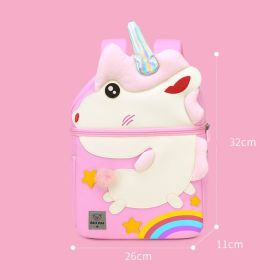 Kindergarten school bag Korean cute children cartoon school bag (Option: Unicorn)