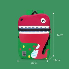 Kindergarten school bag Korean cute children cartoon school bag (Option: Dinosaur)