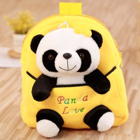 Cartoon panda backpack (Color: Yellow)