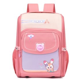 Burden Reduction Spine Protection Girl Backpack (Color: Pink)