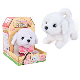 Electric pet plush dog toy (Option: Bichon)