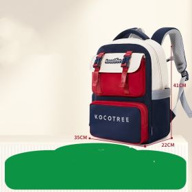 Children's Spine Protection Burden-reducing Schoolbag (Option: Scholar Blue L)