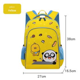 Children's Spine Protection Lightweight Burden Alleviation Backpack (Color: Yellow)
