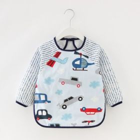 Baby Dinner Coverall Bib Spring And Autumn Long Sleeve Apron (Option: Long Sleeve Helicopter-100cm)
