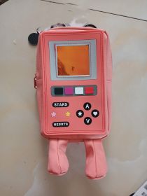 Game Console Messenger Bag Girl Cartoon Mobile Phone (Option: Dark pink)