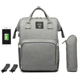 LEQUEEN Multifunctional Large Capacity Mummy Bag (Option: Linen grey-3 style)