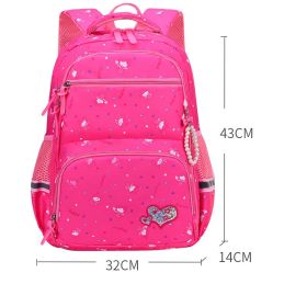 Fashion Cartoon Cute Princess Style Children Backpack (Option: Rose Red-L)