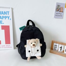 Cartoon Cute Little Bear Kindergarten School Bag (Color: Black)