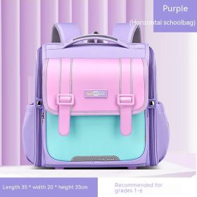 Children's Schoolbag Student Lightweight Backpack (Color: Purple)