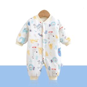 Warm Jumpsuit Newborn Cotton Crawling Suit (Option: Forest-66cm)