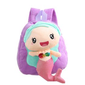 Kindergarten Cute Boys And Girls Baby 1to3to44to5 Years Old Children's School Bag (Color: Purple)