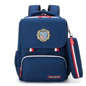 New Style Children's Schoolbag Men And Women Backpack (Color: Navy Blue)