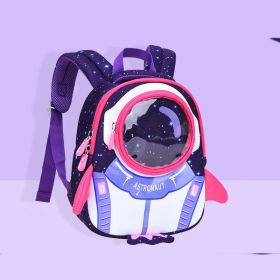 Anti-lost Cute Cartoon Love Backpack For Boys And Girls (Option: Purple-Small)