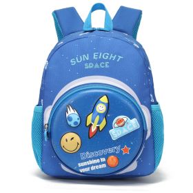 Yangguang8dian Kindergarten Cartoon Cute Children's Bag 2-3-5 Years Old Little Kids' New (Option: 90015 Sky Blue)