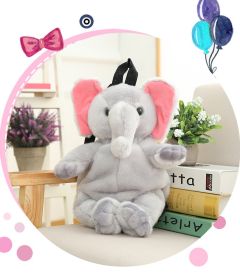 Children's School Bag Cartoon Animal Bag (Option: Elephant-40cm)