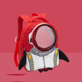 Anti-lost Cute Cartoon Love Backpack For Boys And Girls (Option: Red-Medium)