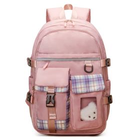 Cartoon Cute And Lightweight Burden-reducing Student Schoolbag (Option: Light Purple)