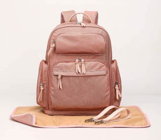 Waterproof Mommy Bag Large Capacity Multifunctional Mommy Backpack (Color: Red)