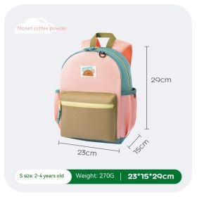 Kindergarten Backpack Children And Boys Super Light (Option: Coffee Powder S)
