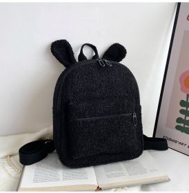 Cute Plush Bag Women's Autumn And Winter New (Color: Black)
