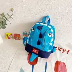 Fashionable And Simple Children's Small Dinosaur Backpack (Option: Sky Blue-S)